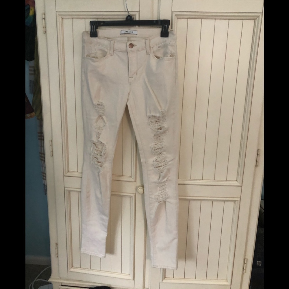 J brand skinny ripped jeans